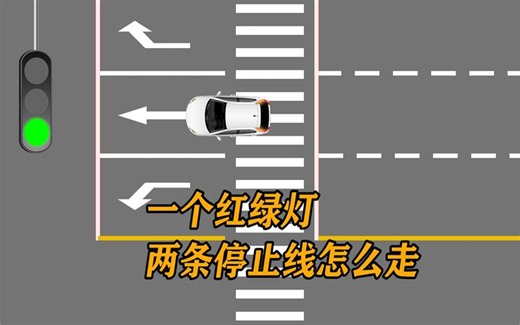 你遇到过有两停止线的路口吗？不知道怎么走，这条视频来为你解答