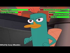 Phineas and Ferb the Movie: Across the 2nd Dimension (2011) Final Battle with healthbars