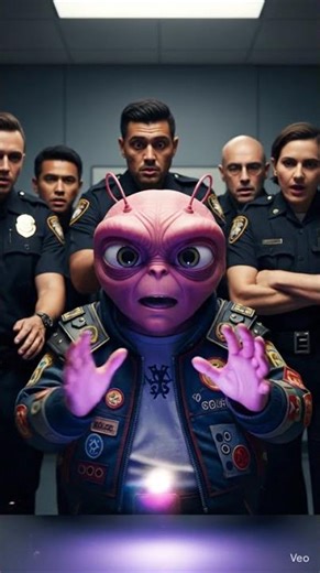 alian showing magic to police #alian #dreamscreenai #ai #youtubeautomation #trending #shorts #hulk