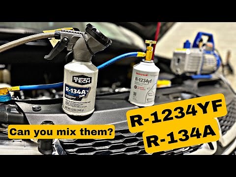 R-1234YF and R-134A A/C Refrigerant