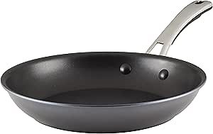 Rachael Ray Cook + Create Hard Anodized Nonstick Frying Pan/Skillet, 10 Inch - Black