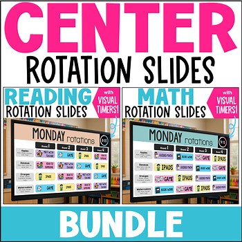 Center Rotation Slides - Reading & Math Small Group Rotation Chart Visual Timers