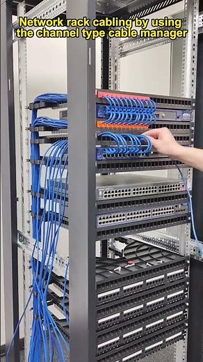 Network cabling by using the channel type cable manager is the most up-to-date cabling solution.