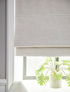 White Linen Texture Custom Roman Shades, Flat Fold Modern Designer Fabric Shades, Linen Window Treatment, Made to Order - Etsy