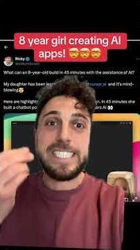 8 year old creating her own AI apps! Im BLOWN AWAY 🤯 #ai #aiautomaionagency #aitools #chatgpt