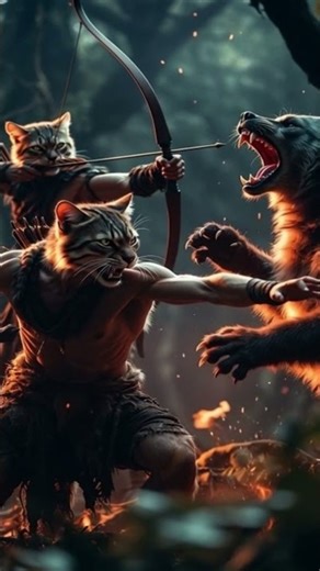Ancient Cat-Humans 🐾 | Stone Age Feline Civilization | AI Cinematic Short
