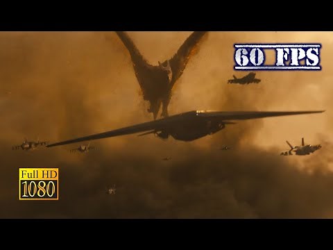 Rodan vs Jets (Full HD 60fps Latino) - Godzilla: King of the Monsters (2019)