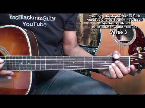 How To Play SAILING Christopher Cross STANDARD TUNING Guitar Chord Strumming Lesson