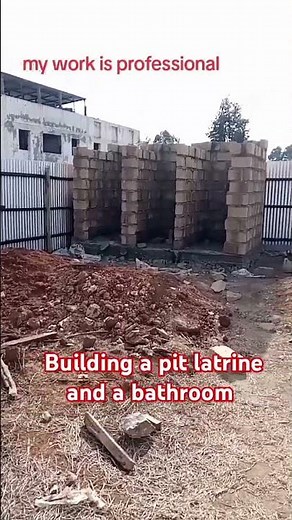 building a 2 pit latrines and a bathroom