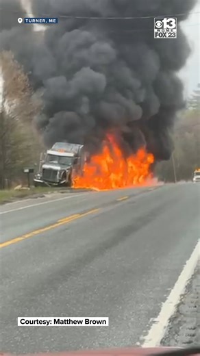 549K views · 3.5K reactions | #DEVELOPING: Crews are on the scene of a fiery crash involving a tractor-trailer in Turner. DETAILS: https://bit.ly/435wVZB | WGME CBS 13 News, Portland | Facebook