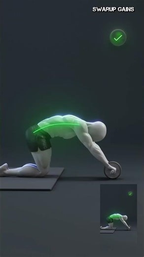 Ab Roller Correct Form | Avoid Mistakes Ab Roller Correct Form 💪 #Shorts"Stop Making This Mistake!"