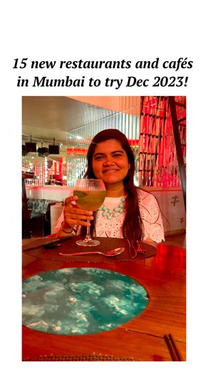 15 new restaurants & cafés in Mumbai to visit this December 2023! Which one are you most excited to visit? Let me know in the comments if I’ve missed any new ones! 📍in video - Taki Taki, Lower Parel @takitakiindia Please check with the restaurant or Cafe before visiting 1. Sukoon, Bandra @sukoonbyjoshihouse 2. Imlee – The Chaat Galli, Bandra @imleemumbai 3. Blanco Bar By The Pool, Bandra @blanco_bandra 4. Therapy Cocktail Bar, Khar @therapycocktailbarindia 5. Nacho Mama, Santacruz @nachomama.in