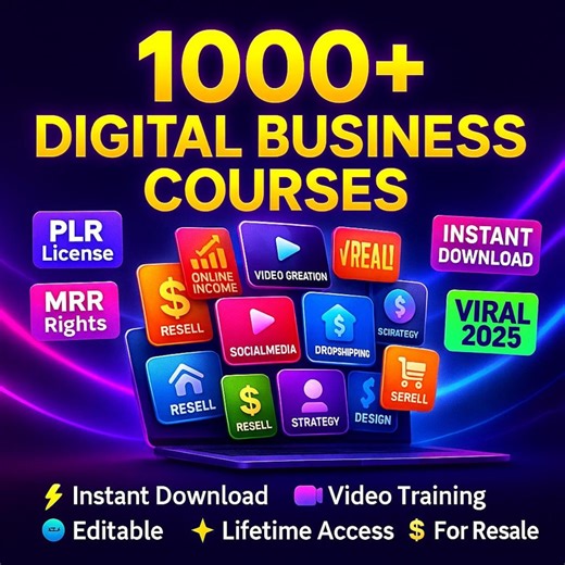 1000  Business Video Courses Mega Bundle: PLR and MRR Rights - Etsy