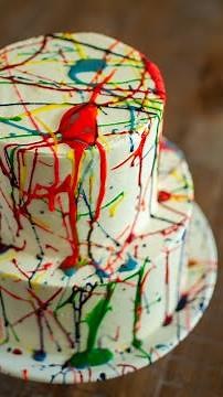 How to Splatter Paint a Cake