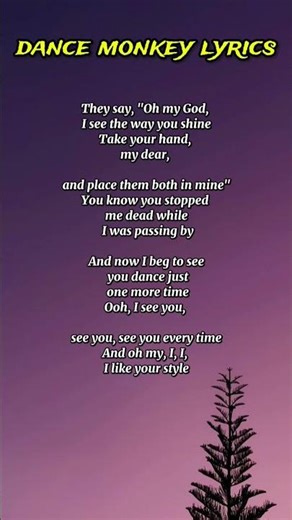 Dance Monkey (lyrics) ✨❤ #songlyrics #lyrics #english #dancemonkey #shorts #ytshorts #viralshort