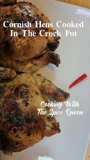Delicious Cornish Hens Cooked In The Drew Barrymore Crock Pot #cornishhen