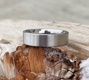 Minimalist Flat Profile, Titanium Wedding Band, Unisex Ring, Satin Finish, AX16 - Etsy