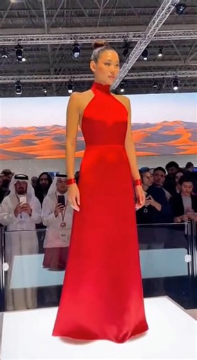 95K views · 1.4K reactions | First ever color/pattern changing fabric is here. This AeroSkin’s gown pulses and shifts visuals. Who else wants this? | Technium Kingdom 2049 | Facebook