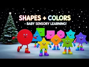 🌈 Learn Shapes & Colors! | Dancing Kids Shapes Song | Baby Sensory Fun 👶