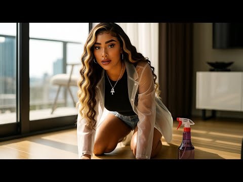 [4K] Transparent Try On Floor Cleaning Haul Tutorial | Home Clean Transparent Try On Raincoat Haul