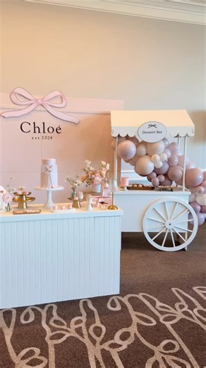 Event Styling and Decoration on Instagram: "Chloe’s 1st birthday! Inspired by the Chloé brand, every detail felt elegant and feminine and Mama adding the Chloé perfume gave the setup an extra special touch. Such a beautiful celebration for sweet Chloe 🤍 Thank you sweet @sarahyunpark and family for trusting me with this special day! Design l @audrey.k_events Cake l @myglorioustreats Rice cakes l @dalcomcake_usa Cookies l @myglorioustreats Prints l @paperhavenshop Florals l @audrey.k_events Venue