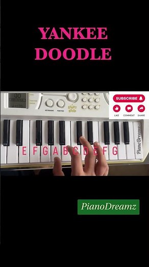 YANKEE DOODLE - Easy Beginner Piano Tutorial