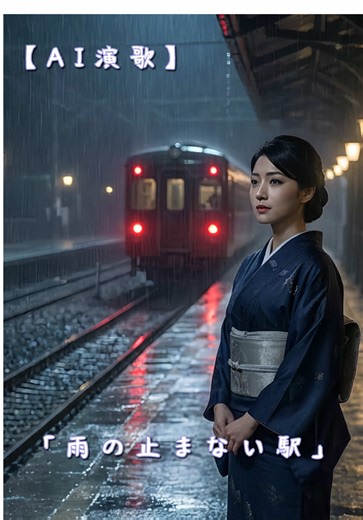 【AI演歌】紅乃さくらが歌う「雨の止まらない駅」フルMV！雨の止まらない駅で、言えなかった一言がまだ胸に残ってる。 #AI演歌 #切ない歌 #失恋ソング #バラード #心に刺さる