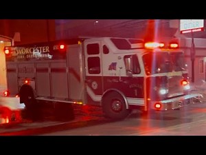 Worcester, MA Fire Department Rescue 1 Responding