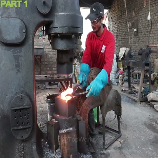 incredible SWORD making process from Forged Damascus Steel_ PART 1