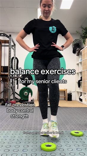 Balance excercises I do with my senior clients or those who struggle with balance. These are great movements for fall prevention, body control and strength building #gymtok #exerciseathome #exerciseforbeginners #beginnerworkouts #balance #balancedtraining #fallprevention