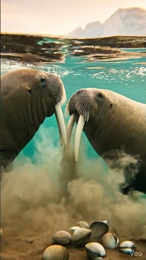 Walrus Hydraulic Jet Feeding | Arctic Clam Hunt
