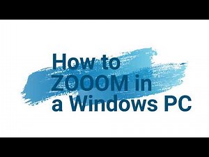 How to zoom during a video recording using Windows Magnifier