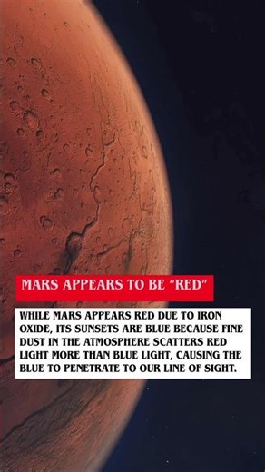 Mars appears to be “red” | #trending #facts #planets #mars