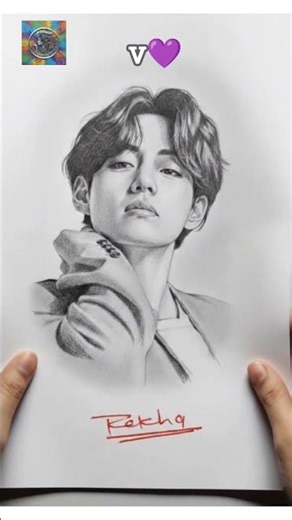 v thaeyang bts drawing #shorts #bts #vtuber #btsarmy #vural #artist #tutorial #anime #fyp