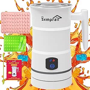 Gummy Maker Machine, Oil Infused Gummy Candy Maker, DIY Edible Gummy, Jelly & Pudding, Gummy Making Kit, , Include 1 Bear Mold, 1 Fruit Mold, 2 Dropper &1 Mixing Stick 5-Years Free Replacement (White)