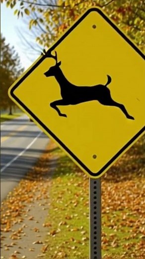 Watch the deer sign closely...#animation #deercrossing