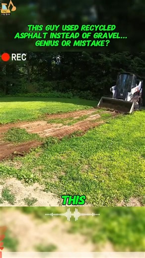This guy used recycled asphalt instead of gravel… genius or mistake?#recycledasphalt #driveway #rurallife #construction #DIY #homestead #asphalt #gravelroad #texas #oklahoma #heavyequipment #buildingtips #roadwork #countrylife #budgetbuild | Carson Oliver | Facebook