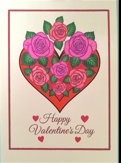 Happy Valentine's Day to everyone 🤗 ♥️ #coloring #coloringcommunity #coloringpage #coloringtiktok