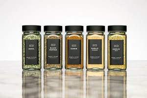 Modern-block Black Spice Labels • Set of 80 • Water and Oil Resistant Stickers • by Nest & Note Print Co. (paper   Pear) - Etsy