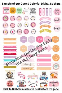 Cutest Clip Art Stickers Ever, Bright & Colorful! - Etsy UK