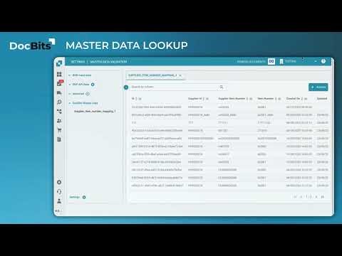 DocBits Master Data Lookup: Validate Supplier & PO Data + Connect via API