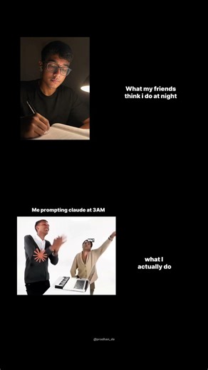 me prompting claude at 3am . #trending #claude #claudecode #ai #chatgpt #collegelife #vibecoding