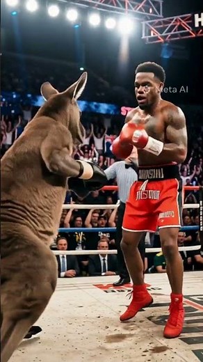 🥊 Man vs Kangaroo Boxing Fight 😱🦘 | Unbelievable Knockout! #youtubeshorts #aianimation