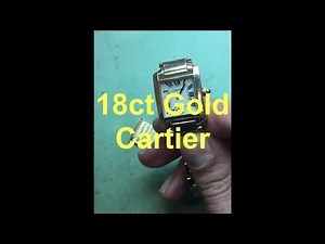 How to change watch battery in gold Cartier watch luxury watch