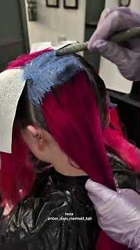 is this pink or purple hair dye? bleached & coloured using Crazy Color #purplehairdontcare #althair