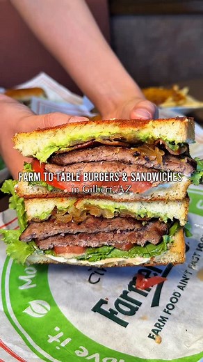 EVEY • Arizona Food & Places on Instagram: "🍔 Farmer Boys is a fast-casual spot known for serving farm-fresh, made-to-order meals. Everything on the menu is cooked to order — from hand-cut fries and onion rings to breakfast plates served all day. And right now, they’ve got new + returning menu items worth checking out 👏 ✨ Parm-Crusted Burger – juicy, cheesy, stacked goodness. ✨ Parm-Crusted Sourdough Chicken Avocado Sandwich – crispy, melty, and loaded with fresh flavor. ✨ NEW Snacker Boxes –