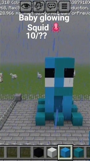 “Secret Baby Glow Squid Statue in Minecraft! 😱”