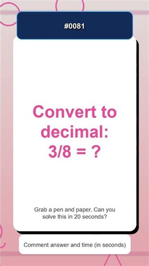 81 | Decimal Practice | Quick Math
