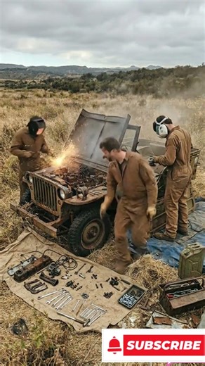 Restoring a Forgotten Army Jeep (Full Transformation) #shorts #asmr #restoration #militaryjeep