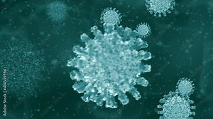 Vaccine curing the Coronavirus COVID-19 by dissolving the diseased cells under the microscope as a concept. Coronavirus cells disappearing as a reaction to the vaccine. Virus cells evaporating.